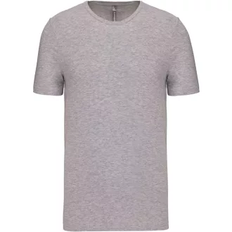   Férfi rövid ujjú környakas sztreccs póló, Kariban KA3012, Light Grey Heather-S