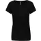 Női rövid ujjú környakas sztreccs póló, Kariban KA3013, Black-S