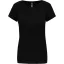 Női rövid ujjú környakas sztreccs póló, Kariban KA3013, Black-XL