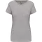 Női rövid ujjú környakas sztreccs póló, Kariban KA3013, Light Grey Heather-L