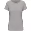 Női rövid ujjú környakas sztreccs póló, Kariban KA3013, Light Grey Heather-XL