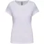 Női rövid ujjú környakas sztreccs póló, Kariban KA3013, White-XL