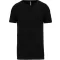 Férfi rövid ujjú V-nyakú sztreccs póló, Kariban KA3014, Black-M