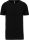Férfi rövid ujjú V-nyakú sztreccs póló, Kariban KA3014, Black-S