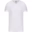 Férfi rövid ujjú V-nyakú sztreccs póló, Kariban KA3014, White-S