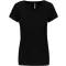 Női rövid ujjú V-nyakú sztreccs póló, Kariban KA3015, Black-S