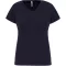 Női rövid ujjú V-nyakú sztreccs póló, Kariban KA3015, Navy-2XL