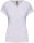 Női rövid ujjú V-nyakú sztreccs póló, Kariban KA3015, White-XL