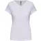 Női rövid ujjú V-nyakú sztreccs póló, Kariban KA3015, White-XL