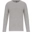 Férfi hosszú ujjú kereknyakú sztreccs póló, Kariban KA3016, Light Grey Heather-M