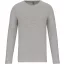 Férfi hosszú ujjú kereknyakú sztreccs póló, Kariban KA3016, Light Grey Heather-S