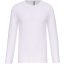 Férfi hosszú ujjú kereknyakú sztreccs póló, Kariban KA3016, White-2XL
