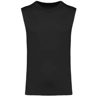   Férfi organikus széles vállú ujjatlan póló, Kariban KA3022IC, Black-S