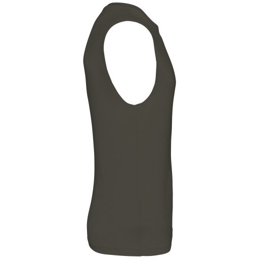Férfi organikus széles vállú ujjatlan póló, Kariban KA3022IC, Dark Khaki-M