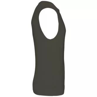   Férfi organikus széles vállú ujjatlan póló, Kariban KA3022IC, Dark Khaki-S