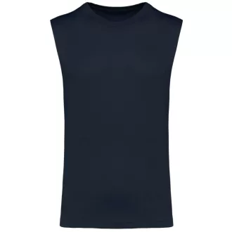   Férfi organikus széles vállú ujjatlan póló, Kariban KA3022IC, Navy-S
