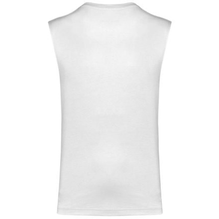 Férfi organikus széles vállú ujjatlan póló, Kariban KA3022IC, White-M