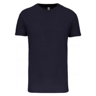   Férfi organikus rövid ujjú póló, Kariban KA3025IC, Navy-S