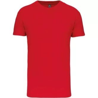   Férfi organikus rövid ujjú póló, Kariban KA3025IC, Red-S