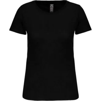   Női organikus kereknyakú rövid ujjú póló, Kariban KA3026IC, Black-XS
