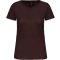 Női organikus kereknyakú rövid ujjú póló, Kariban KA3026IC, Chocolate-2XL