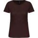 Női organikus kereknyakú rövid ujjú póló, Kariban KA3026IC, Chocolate-2XL