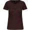 Női organikus kereknyakú rövid ujjú póló, Kariban KA3026IC, Chocolate-L