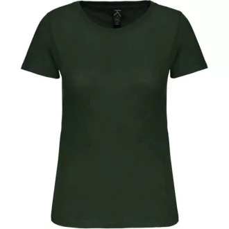   Női organikus kereknyakú rövid ujjú póló, Kariban KA3026IC, Forest Green-S