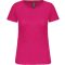 Női organikus kereknyakú rövid ujjú póló, Kariban KA3026IC, Fuchsia-M