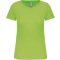 Női organikus kereknyakú rövid ujjú póló, Kariban KA3026IC, Lime-2XL