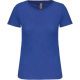 Női organikus kereknyakú rövid ujjú póló, Kariban KA3026IC, Light Royal Blue-2XL
