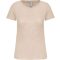 Női organikus kereknyakú rövid ujjú póló, Kariban KA3026IC, Light Sand-XL