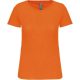 Női organikus kereknyakú rövid ujjú póló, Kariban KA3026IC, Orange-S