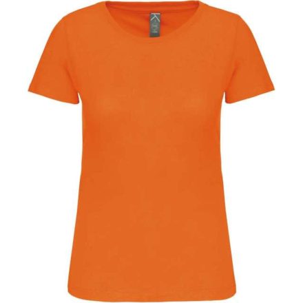 Női organikus kereknyakú rövid ujjú póló, Kariban KA3026IC, Orange-XL