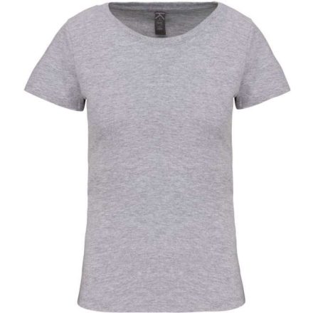 Női organikus kereknyakú rövid ujjú póló, Kariban KA3026IC, Oxford Grey-M