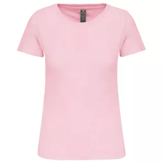   Női organikus kereknyakú rövid ujjú póló, Kariban KA3026IC, Pale Pink-XS