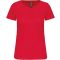 Női organikus kereknyakú rövid ujjú póló, Kariban KA3026IC, Red-L
