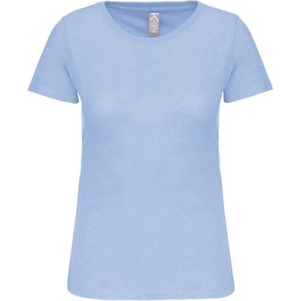 Női organikus kereknyakú rövid ujjú póló, Kariban KA3026IC, Sky Blue-L