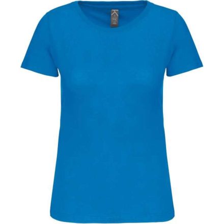 Női organikus kereknyakú rövid ujjú póló, Kariban KA3026IC, Tropical Blue-L