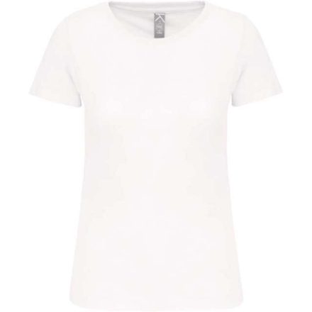 Női organikus kereknyakú rövid ujjú póló, Kariban KA3026IC, White-L