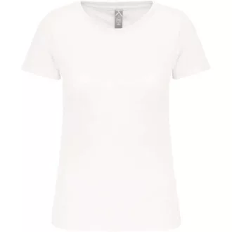   Női organikus kereknyakú rövid ujjú póló, Kariban KA3026IC, White-XS