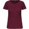 Női organikus kereknyakú rövid ujjú póló, Kariban KA3026IC, Wine-2XL
