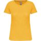Női organikus kereknyakú rövid ujjú póló, Kariban KA3026IC, Yellow-2XL