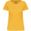 Női organikus kereknyakú rövid ujjú póló, Kariban KA3026IC, Yellow-L