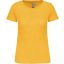 Női organikus kereknyakú rövid ujjú póló, Kariban KA3026IC, Yellow-XS