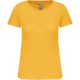 Női organikus kereknyakú rövid ujjú póló, Kariban KA3026IC, Yellow-XS