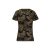 Női terepmintás póló környakas, rövid ujjú, Kariban KA3031, Olive Camouflage-XS