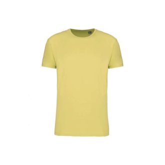   Uniszex  körkötött organikus póló rövid ujjú, Kariban KA3032IC, Lemon Yellow-XS