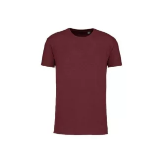   Uniszex  körkötött organikus póló rövid ujjú, Kariban KA3032IC, Wine Heather-S
