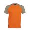 Férfi raglán ujjú kétszínű baseball póló, Kariban KA330, Orange/Light Grey-L